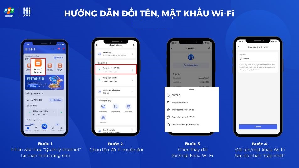 Hướng dẫn đổi mật khẩu WiFi FPT An Hải đơn giản – Ai cũng có thể tự làm